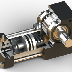A4 rotary actuator cutaway shown