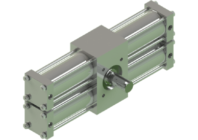 Like a rotary actuator but with unidirectional rotation