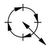 Motion symbol used for nitpicker actuators.
